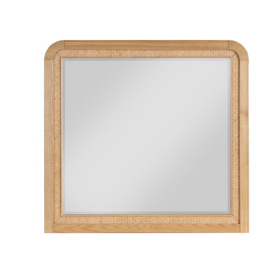 Amyha Solid Wood Rectangle Dresser Mirror