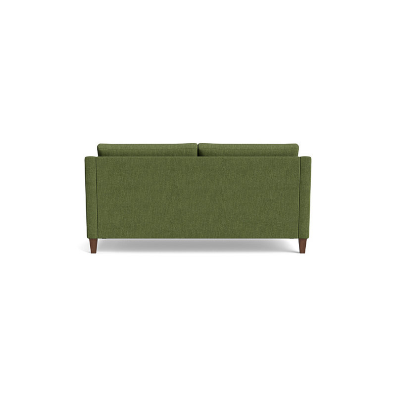 Vera Loveseat (70"), Walnut Finish (Angled), Performance Weave - Basil
