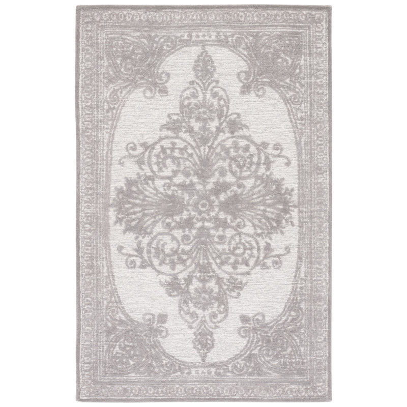 Metro Hand Tufted Wool And Cotton With Latex Oriental Rug, Rectangle 4' x 6'