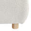 Grand lit plateforme tapissier avec deux têtes de lit amovibles, tissu Boucle, blanc