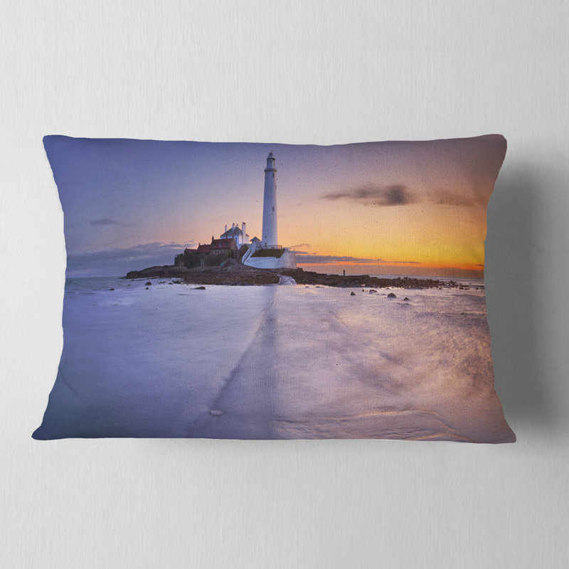 Coussin lombaire à phare de st. marie seascape