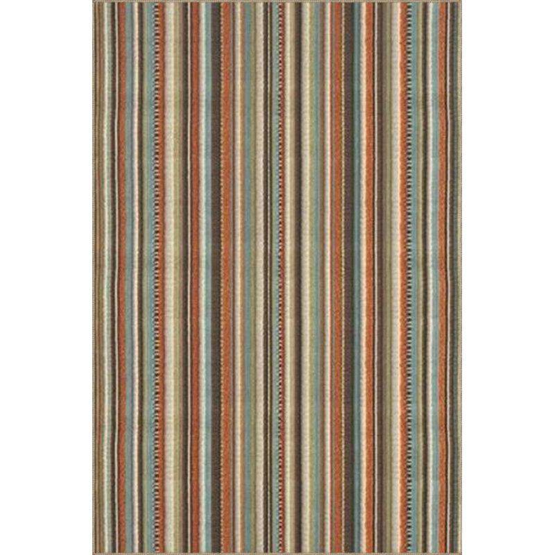 Tapis décoratif géométrique lavable à motif géométrique brun, Sous-tapis carré 3 pi 3 po inclus