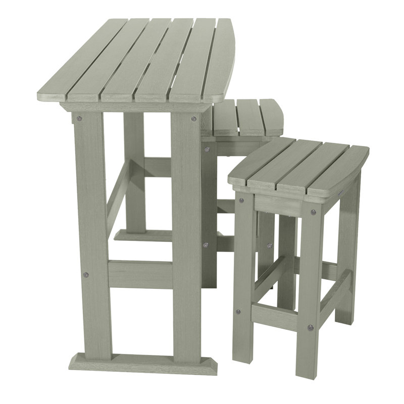 Arbnora 2 - Person Patio Dining Set with Rectangular Table, Eucalyptus