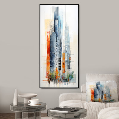 New York Shyscrapers V - Skyscrapers Wall Art