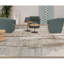 Cotton Abstract Area Rug in Gray