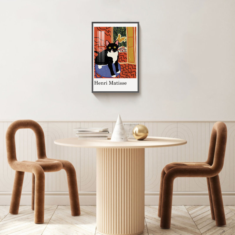 Art Matisse, Noir, H 24 po x l 16 po x P 1,34 po