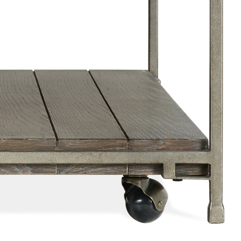 Table basse rectangulaire et tables de bout, graphite vieilli, bois franc, métal, rehaussement de salon moderne en bois franc massif 1 2, caractéristique élégante