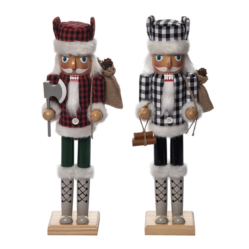  Ensemble de 2 décorations de Noël en forme de casse-noisette Buffalo