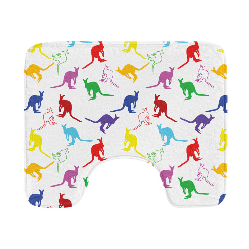 Tapis de salle de bain en forme de U Kangaroo 20 po Multicolor