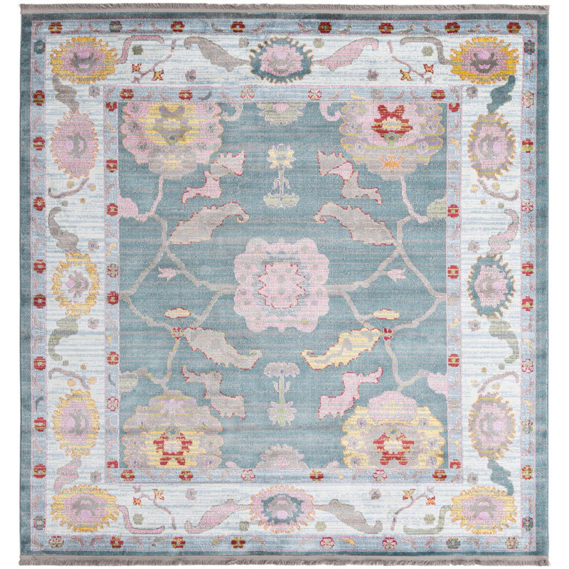 Haefner Floral Indoor Rug, Square 8'2"
