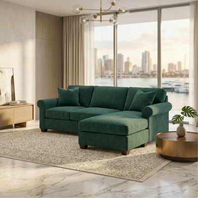 Canapé modulaire Irlanda - fabriqué aux États-Unis, livraison en 5 jours, options de tissus sur mesure, mobilier modulaire en forme de L en gros - velours