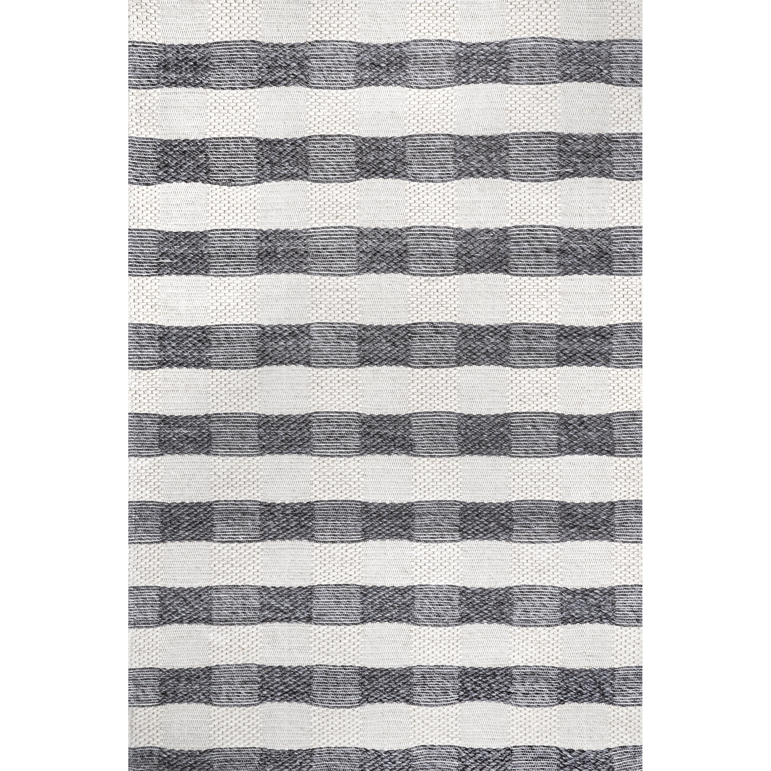 Sophie Striped Wool Gray Area Rug nuLOOM Rug Size: Rectangle 8' x 10