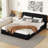 Queen Size Upholstered Platform Bed-101995155