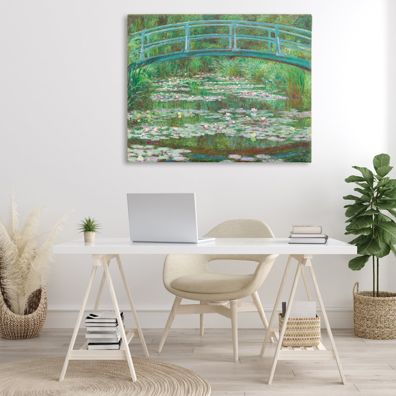 Art mural classique sur toile Passerelle japonaise classique par one1000paintings, H 36 po x l 48 po