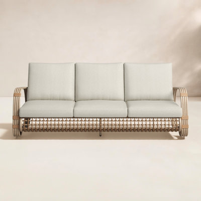 Spy 78" Wide Outdoor Patio Sofa with Cushions