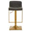 Ainoriitta Swivel Upholstered and Faux Leather Adjustable Height Bar Stool with Stainless Steel Frame-87208052-87208055