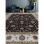 Tapis brun et ivoire de haute qualité noué à la main