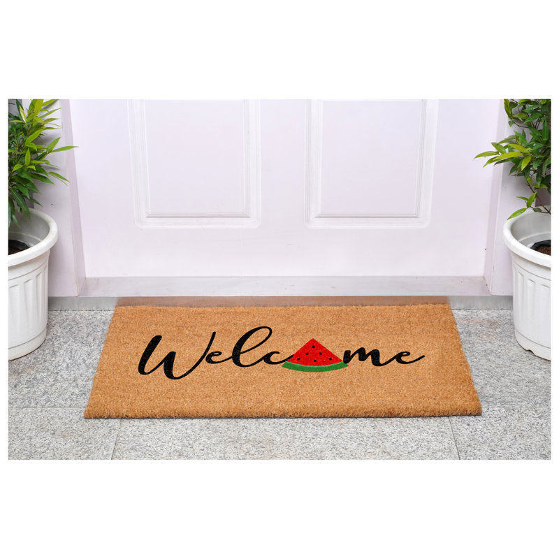 CE4CD4712C814A79B80E905177BD761C Watermelon Welcome Doormat, 24" W x 36" L