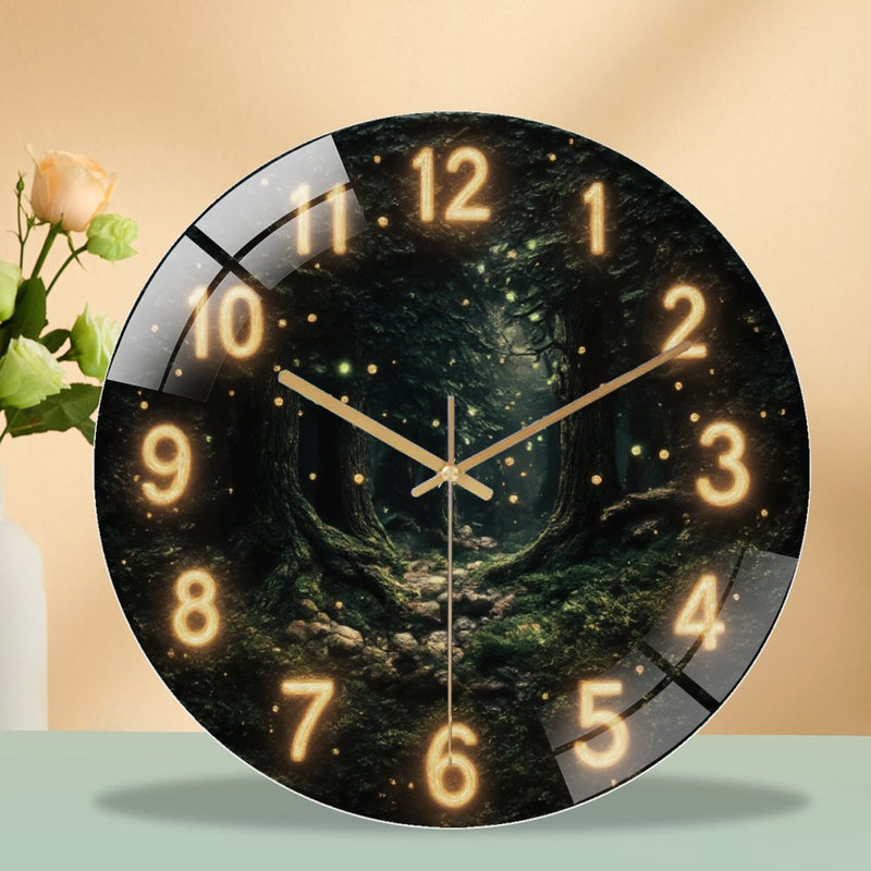 Horloge murale en verre Glowing