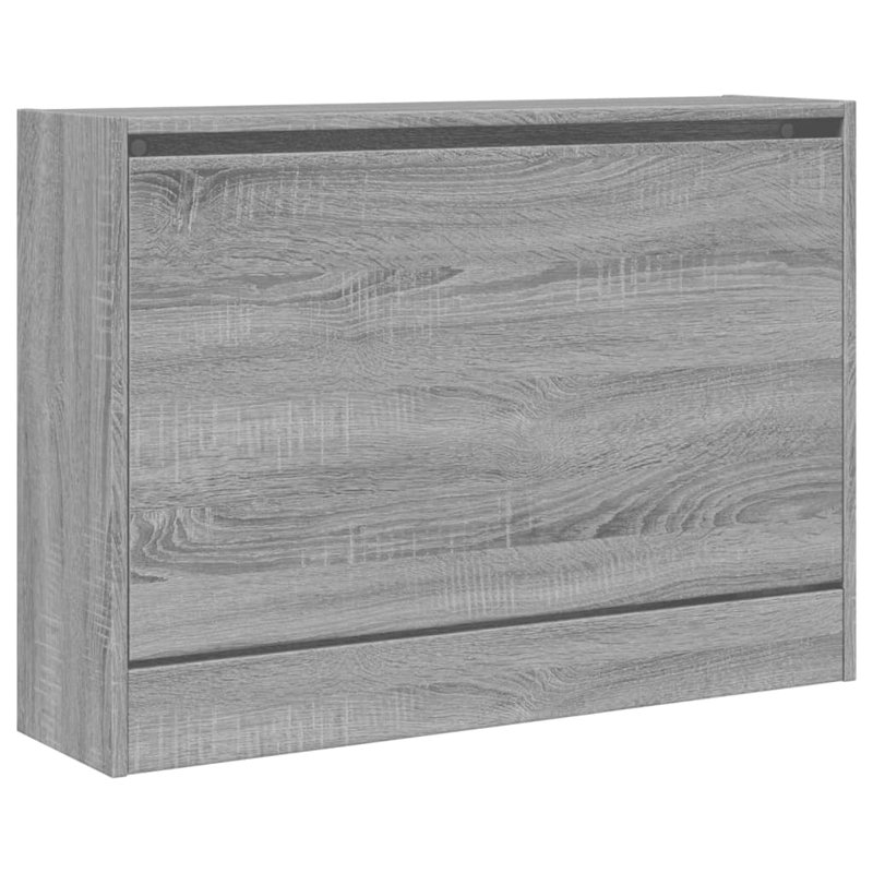 3 Pair Shoe Storage Cabinet, Grey Sonoma