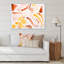 Éléments graphiques rétro en orange et jaune I - peinture sur toile-67232878-67232883