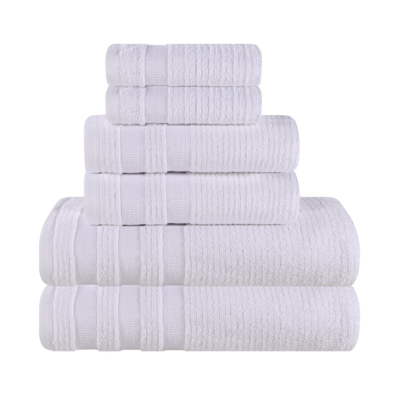 Ensemble de serviettes de bain 6 pièces Ilseruth, Blanc