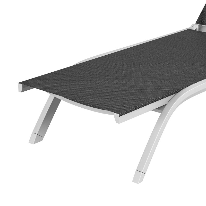 Chaise longue d'extérieur, Noir