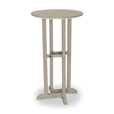 POLYWOOD 24" Round Farmhouse Bar Bistro Table
