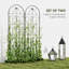 Outsunny Set of 2 Metal Garden Trellis, 180 x 50 cm, Bird Design