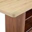 Une table de salle à manger extensible avec espace de rangement, une table de salle à manger extensible de 59 à 71 pouces. Table à tirer rectangulaire en bois avec structure en panneau de fibres à densité moyenne de couleur noyer pouvant accueillir 4 à 8 personnes.-1730250277