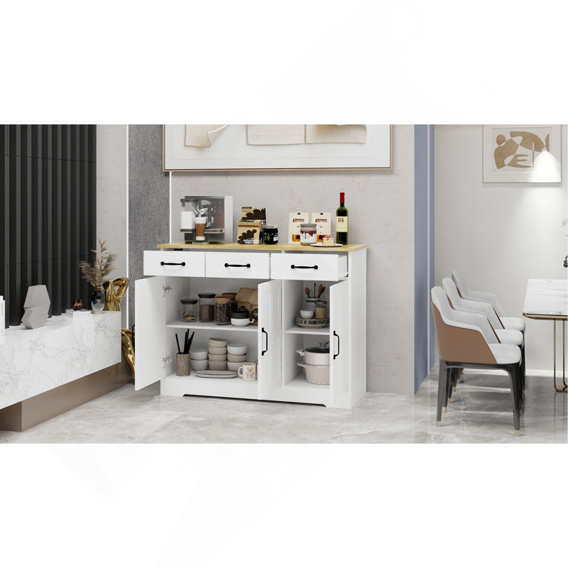 Buffet Farmhouse avec 3 tiroirs et 3 portes
