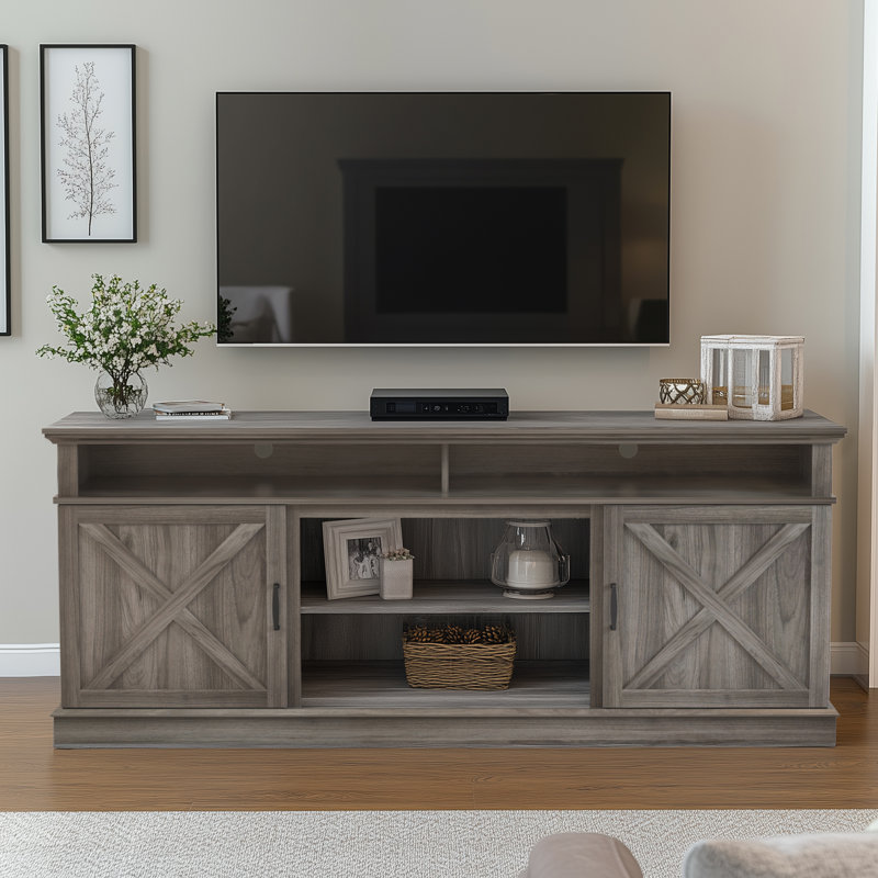 Andzelika TV Stand for TVs up to 78" , Gray, Yes