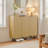 22 Pair Modern Fluted Shoe Cabinet with Adjustable Shelves-1066004344