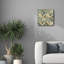  «The Center 1 Abstract Turquoise» par Cheryl Warrick, art mural sur toile, 18 po x 18 po