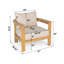 Chaise longue de patio en bois d'acacia avec coussins moelleux Lagarde