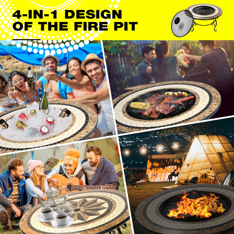 Hetton Round Iron Fire Pit
