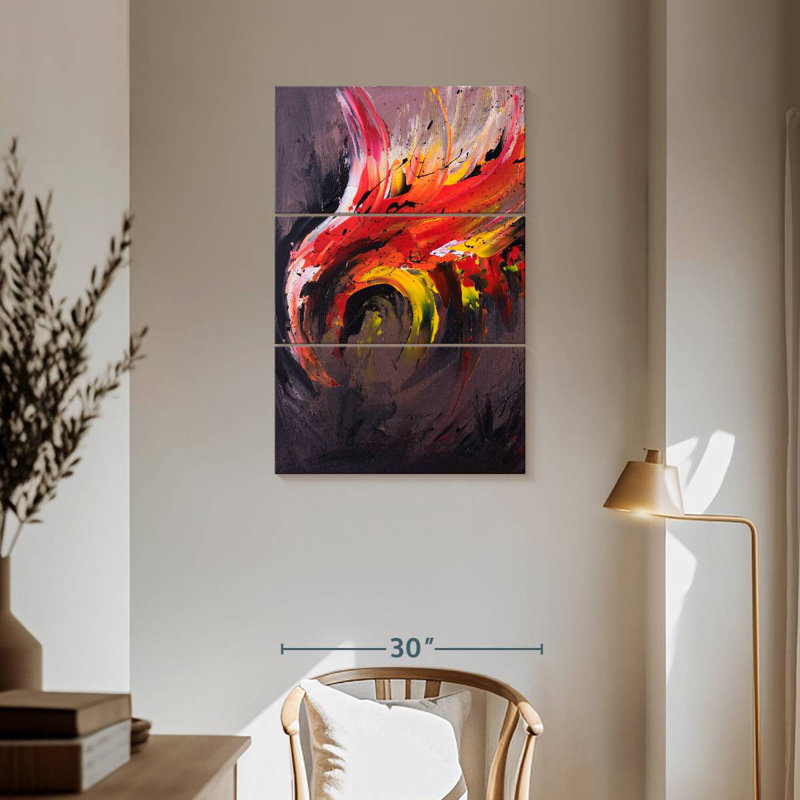 Brampt abstrait Phoenix, H 57 po x l 36 po