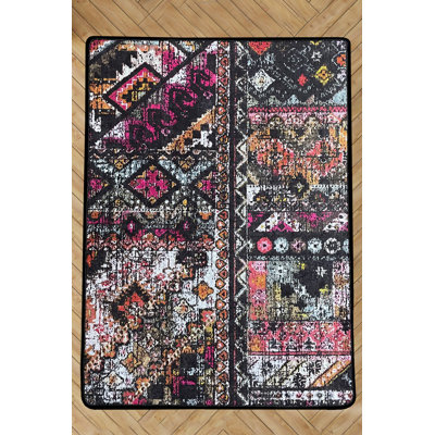 Luxurious Area Rug, 100% Polyester, 4.6 x 6.2 ft | Antibacterial, Non-Slip Underside, 0.4 in Pile Height | Machine Washable, Durable Design, Perfect for Living Room & Bedroom Décor | Soft & Easy to Clean