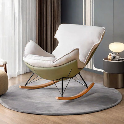 Modern simple casual eggshell rocking chair