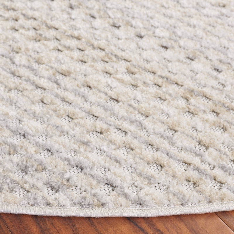 Keydren Performance Abstract Rug, Round 6'7"