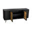 Buffet en acacia noir avec rotin Weweantic