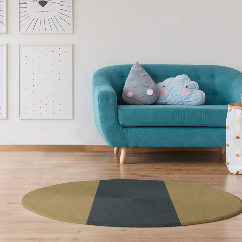 Chenille Indoor Rug, Round 5'