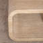 Table basse courbée moderne avec rangement ouvert