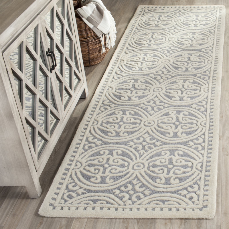 Sadik Hand Tufted Wool Geometric Rug, Runner 2'6" x 20'