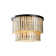 5 Light Modern Coastal 20" Shell Flush Mount Ceiling In Matte Black