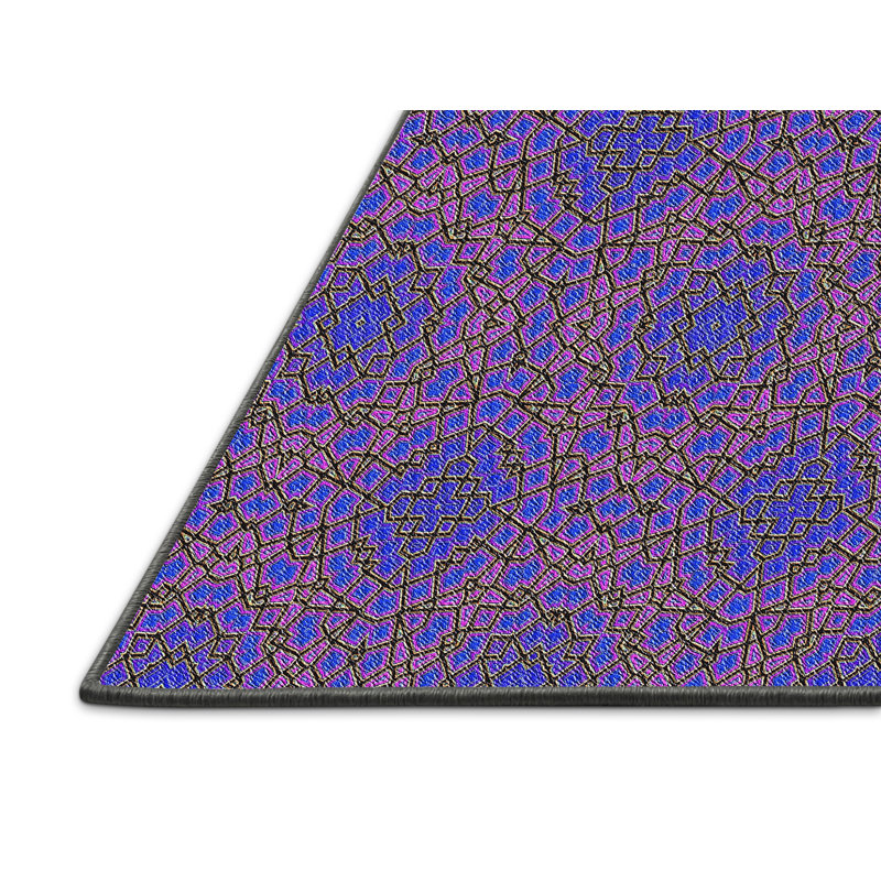 Tapis décoratif bleu, null
