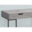 Bureau d'ordinateur, bureau personnel, ordinateur portable, tiroirs de rangement, L 48 po, travail, stratifié gris, métal noir, contemporain, moderne-1324805184