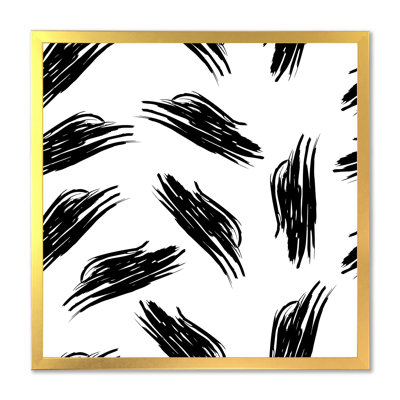 Dessin graphique abstrait sur fond blanc - Peinture sur toile