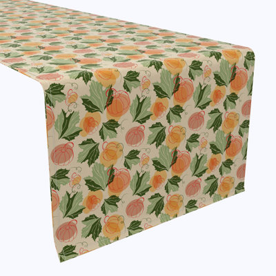 Collage Of Pumpkins Cotton Table Runners