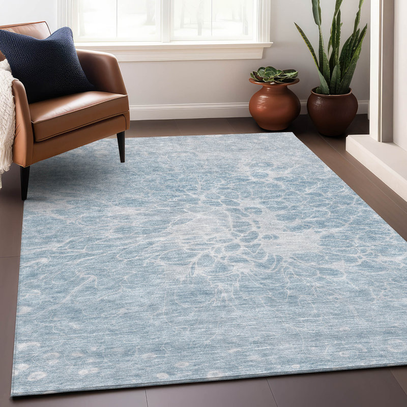 Premium Machine Washable Arnette Sky Rug, Rectangle 5' x 7'6"